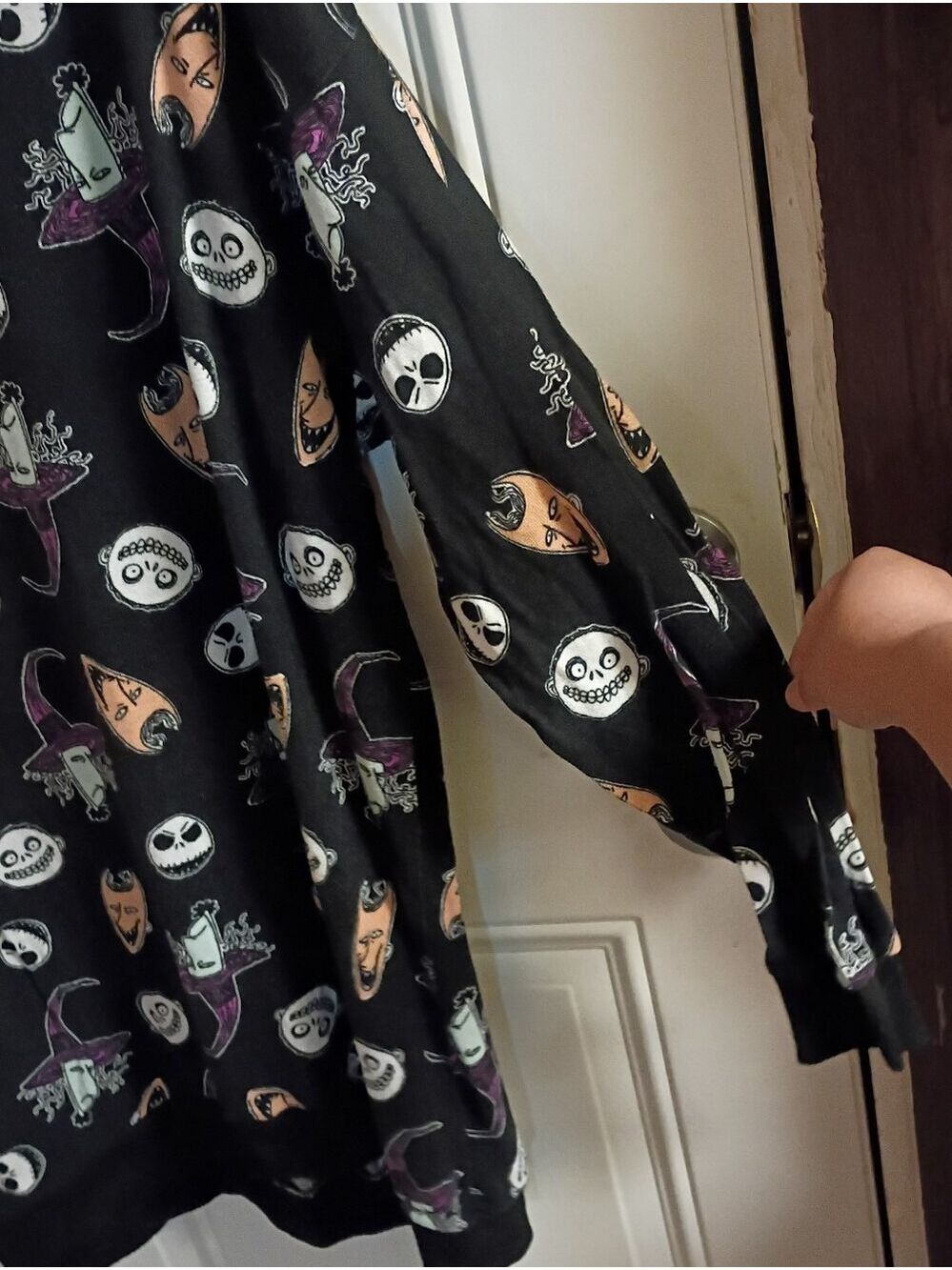 2/$10 Black Disney The Nightmare Before Christmas Print  Sleeper Dress XL - Picture 3 of 6